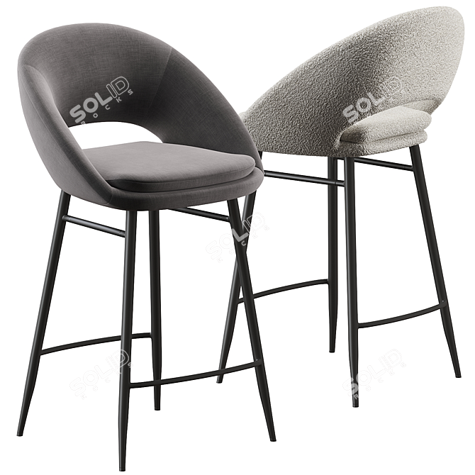 Modern Industrial Bar Stool, 2014 3D model image 2