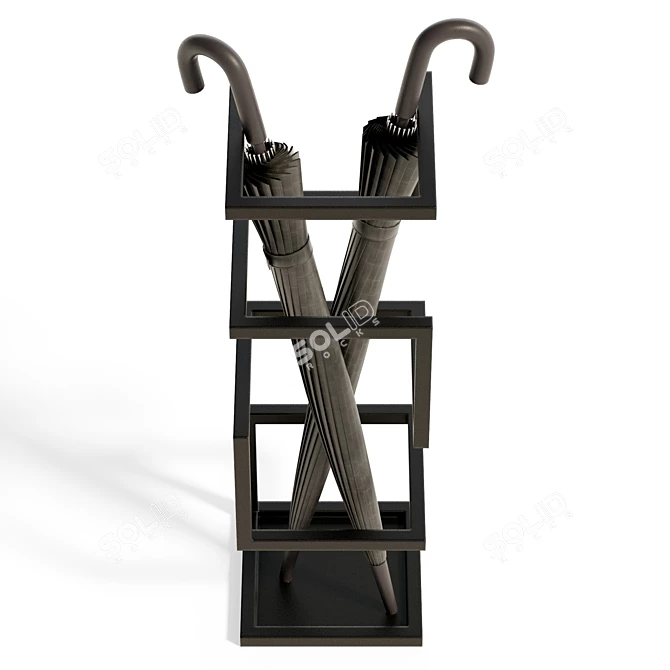 Metal Umbrella Stand Holder Organizer 3D model image 3