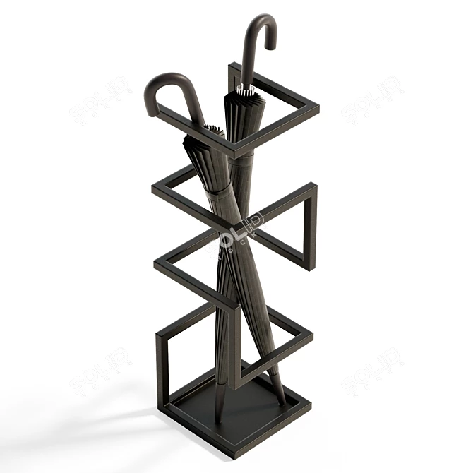 Metal Umbrella Stand Holder Organizer 3D model image 5