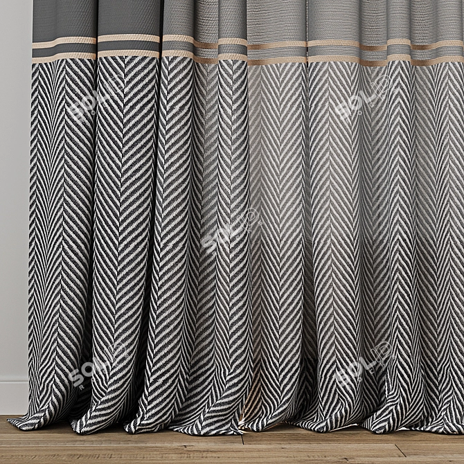 Premium Curtain Model Collection 3D model image 2