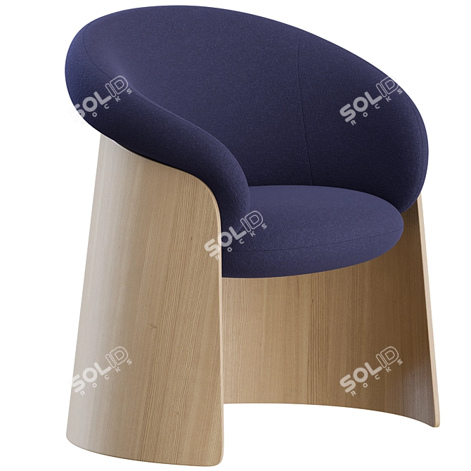 Modern Wood Ginger Chairs Set 3D model image 3