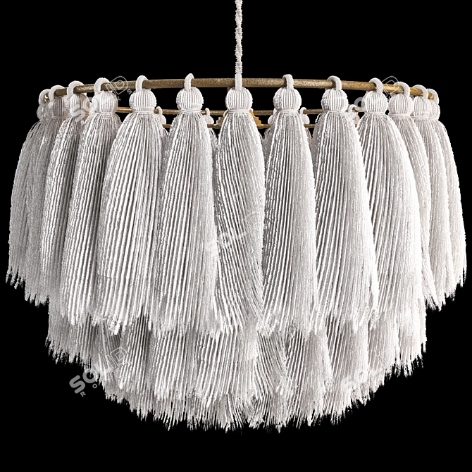 Boho Tassel Pendant Lamp Bundle 3D model image 3