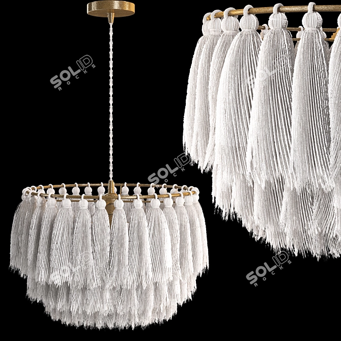 Boho Tassel Pendant Lamp Bundle 3D model image 5