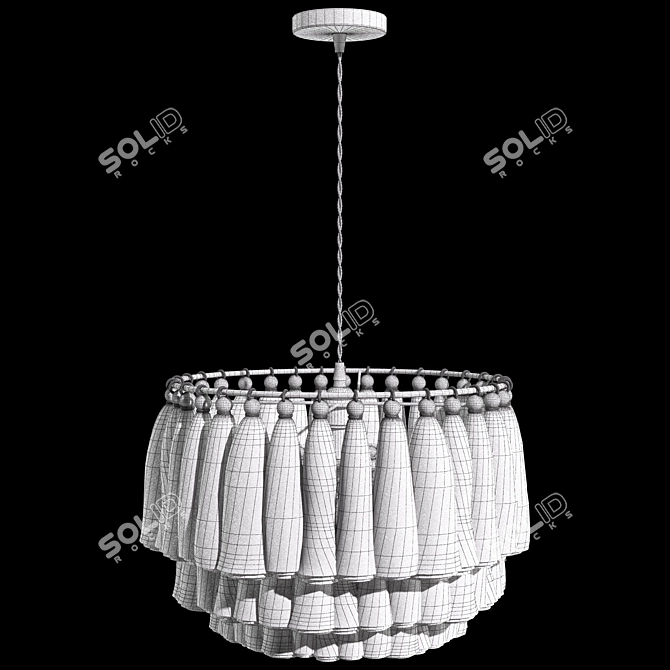 Boho Tassel Pendant Lamp Bundle 3D model image 6