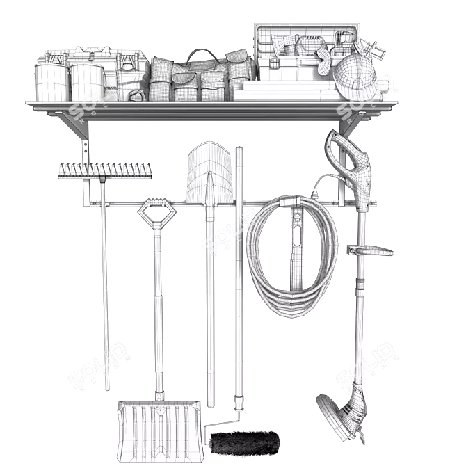  3D Garage Tools Set 3D model image 6