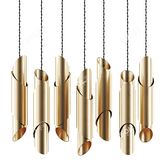 Rotatable Turia Pendant Lamp 3D model image 2