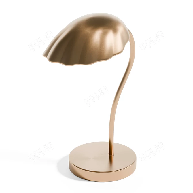 UV-Unwrapped Shell Table Lamp 3D model image 1