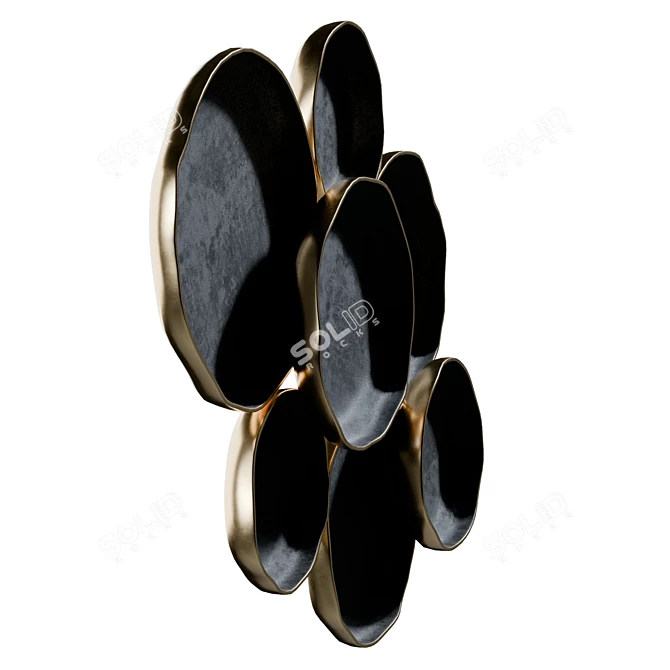  Modern Tipped Edge Wall Decor 3D model image 4