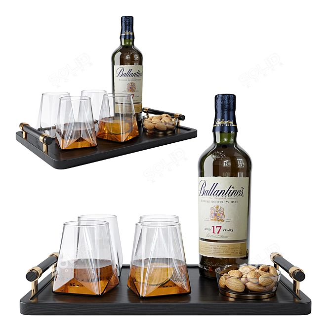 Elegant Wine Set for Connoisseurs 3D model image 1