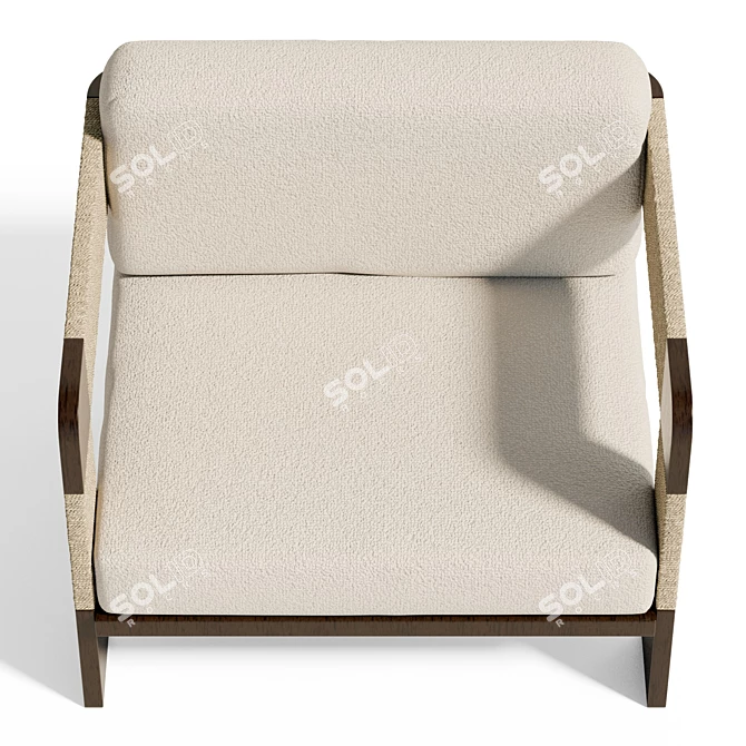 Modern UV-Wrapped Lounge Chair 3D model image 3