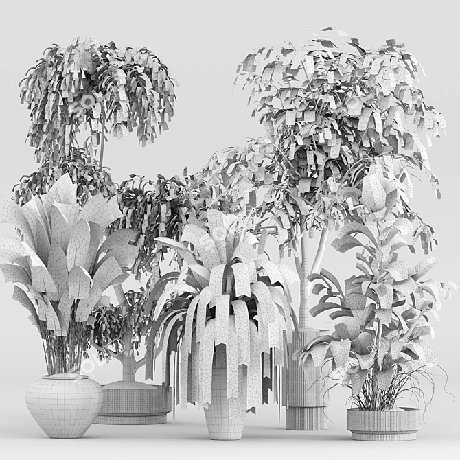  Modern Indoor Plant Set 3D model image 7