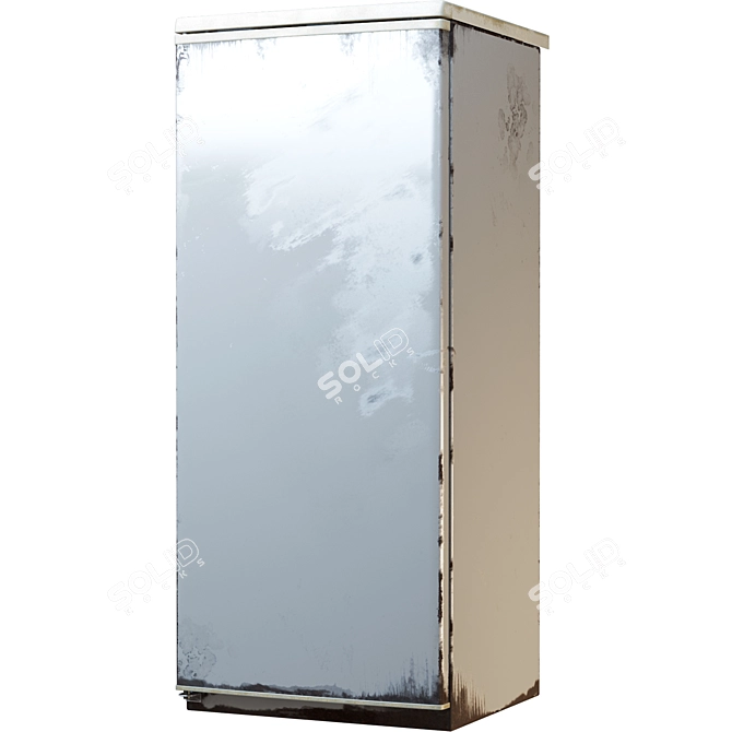 Retro Vintage Fridge: Detailed 3D 3D model image 3