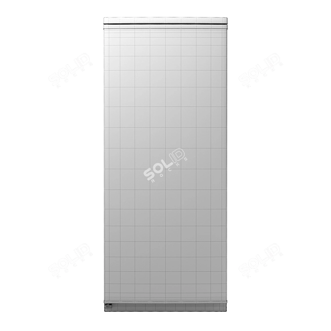 Retro Vintage Fridge: Detailed 3D 3D model image 2