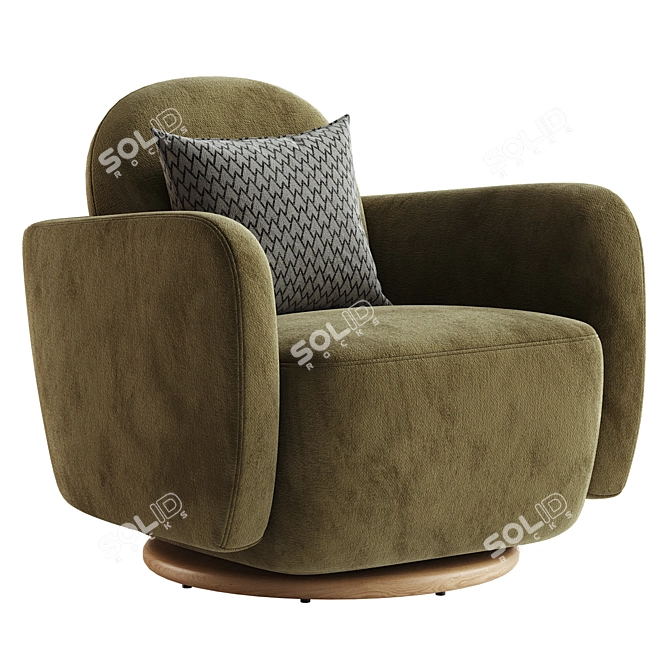 Modern Enya Swivel Chair 3D model image 2