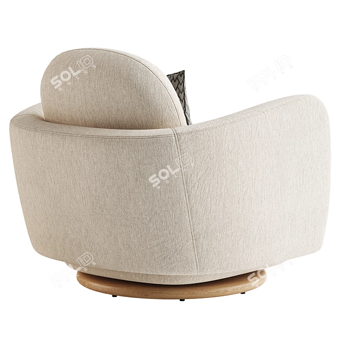 Modern Enya Swivel Chair 3D model image 3