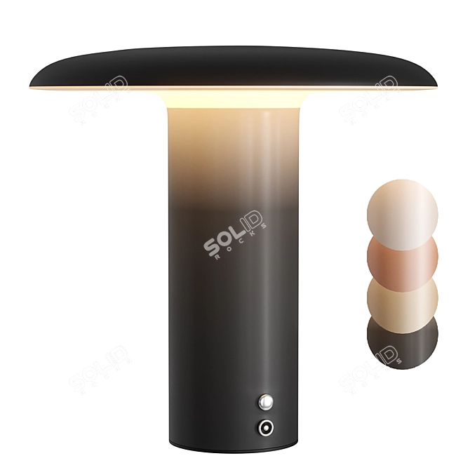 Modern Portable Battery Operated Lamp 3D model image 4