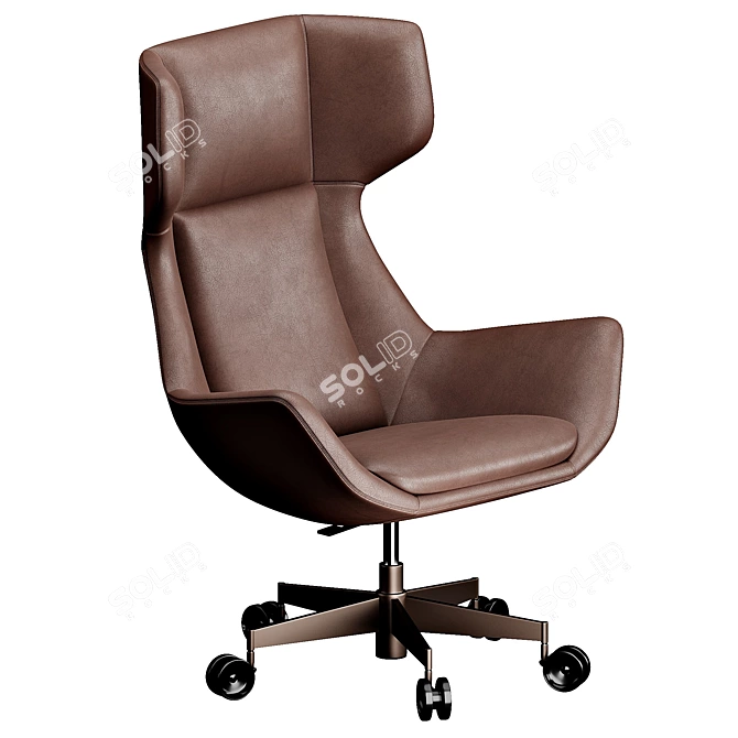 Sophisticated Bonaldo Newton Armchair 3D model image 6