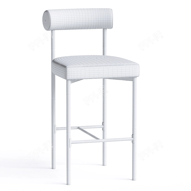 Industrial Style Counter Stool 3D model image 5