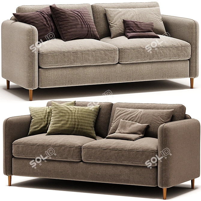 Modern 2-Seater Sofa Bed Lomeo 3D model image 2