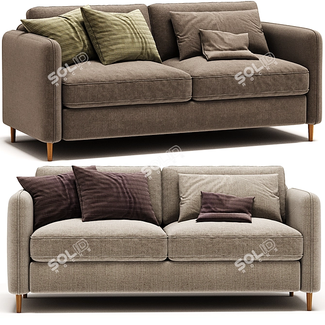 Modern 2-Seater Sofa Bed Lomeo 3D model image 3