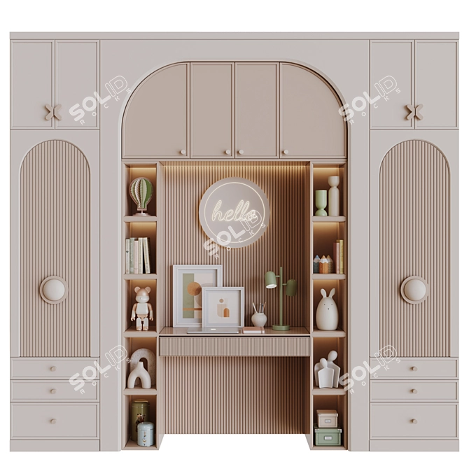  Modern Child Room Decor 3D model image 1