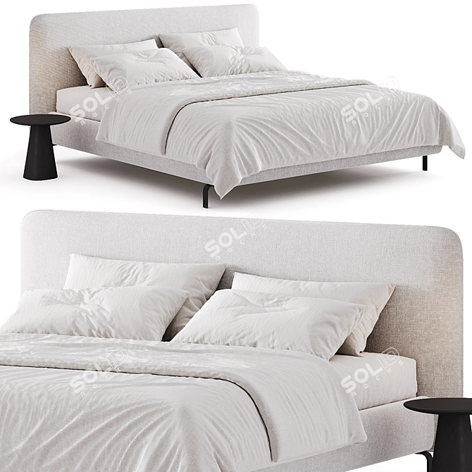 Modern Forssa Bed Design 3D model image 1