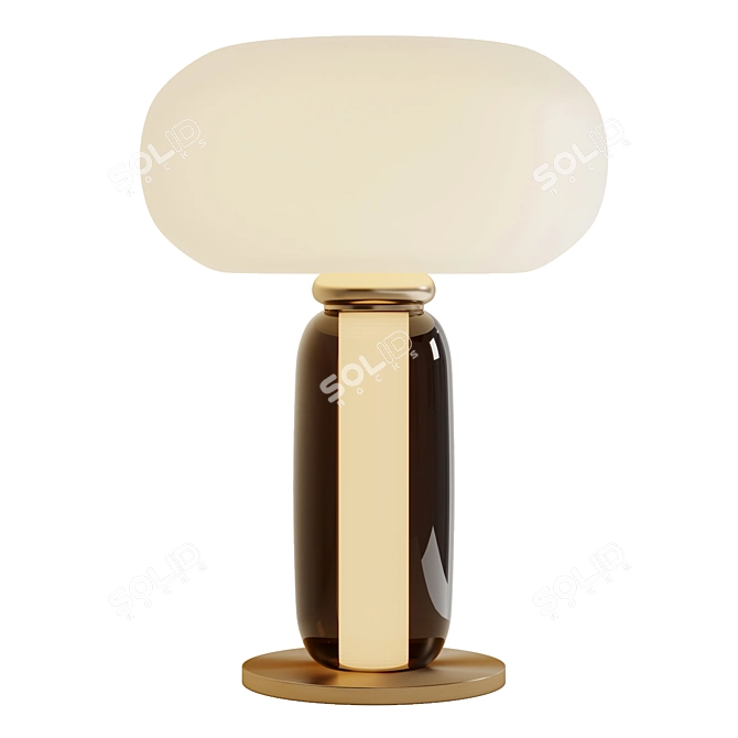 Sleek Black Table Lamp 3D model image 1