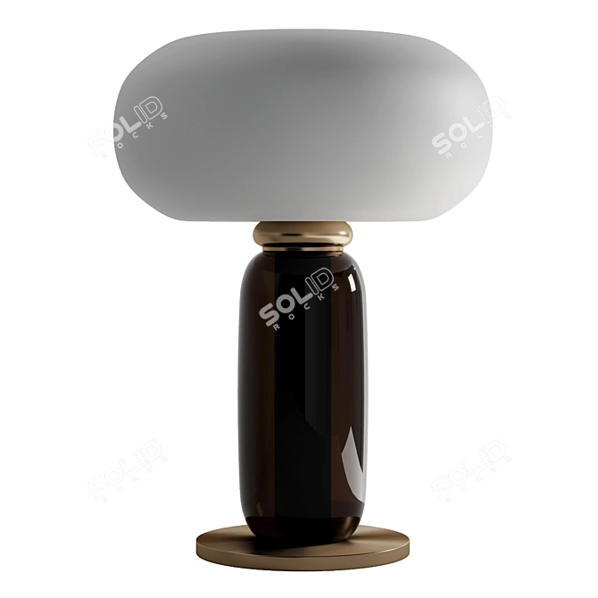 Sleek Black Table Lamp 3D model image 2