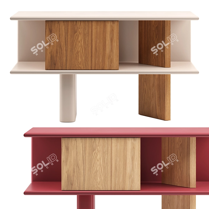 Sleek Morica Design Living Set 3D model image 1