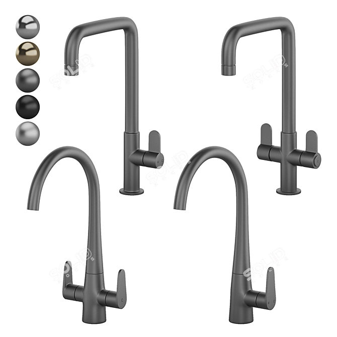 Nuie Mixer Tap Collection 3D model image 1