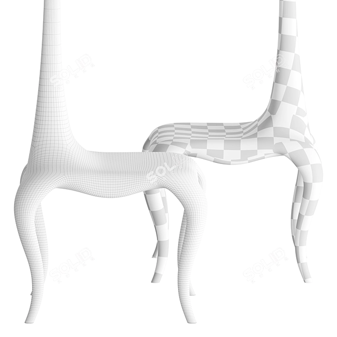 Title: Elegant Agrippa Lady Chair 3D model image 4