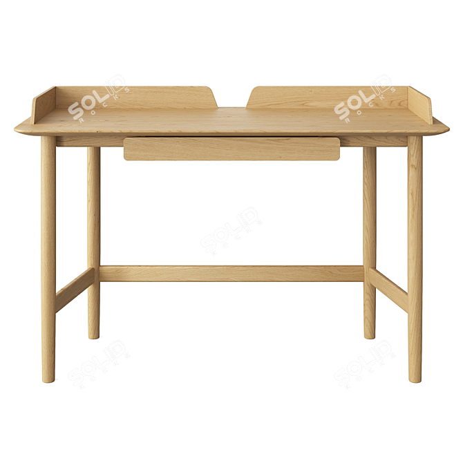 Modern Wooden Table Lightwood MARUNI 3D model image 3