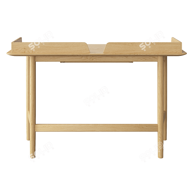 Modern Wooden Table Lightwood MARUNI 3D model image 6