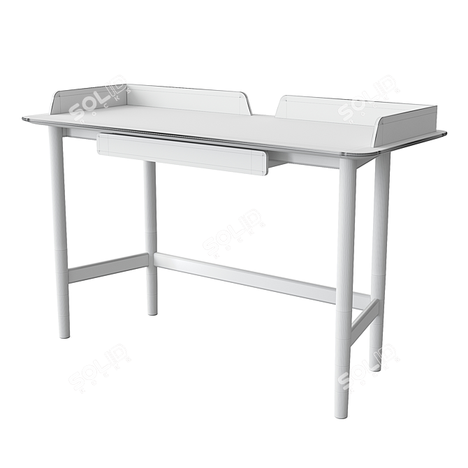 Modern Wooden Table Lightwood MARUNI 3D model image 7