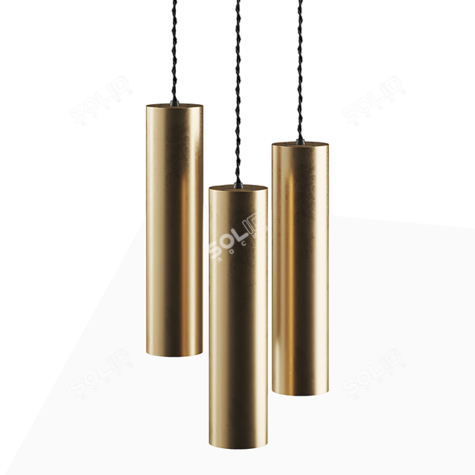 Rotatable Pendant Lamp Fixture 3D model image 3