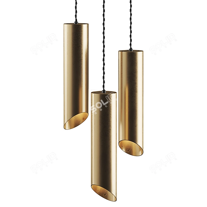 Rotatable Pendant Lamp Fixture 3D model image 6