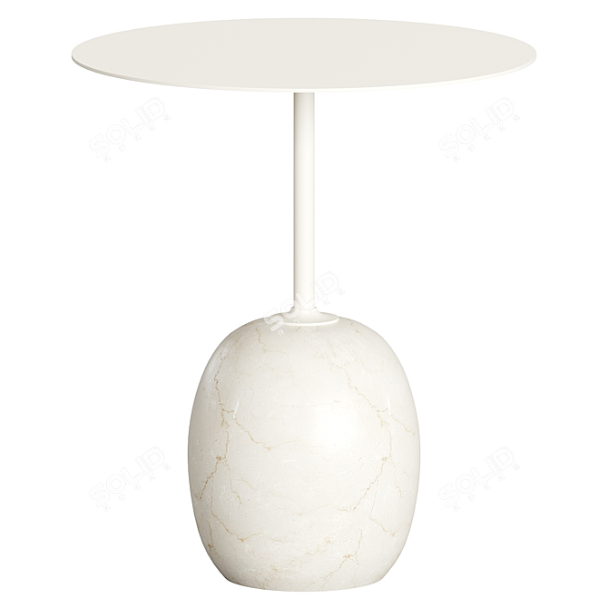 Sculptural Marble Lounge Table 3D model image 3