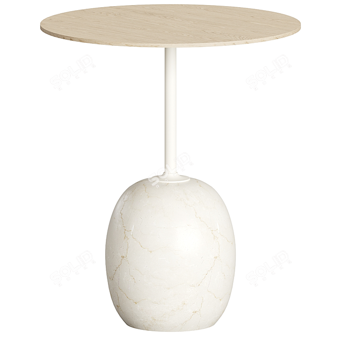 Sculptural Marble Lounge Table 3D model image 4