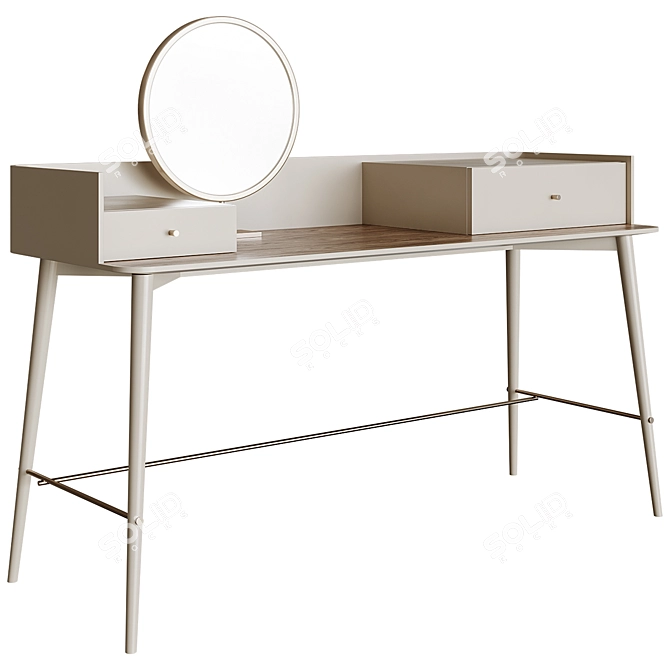 Praddy Vanity Table Smooth Model 3D model image 1