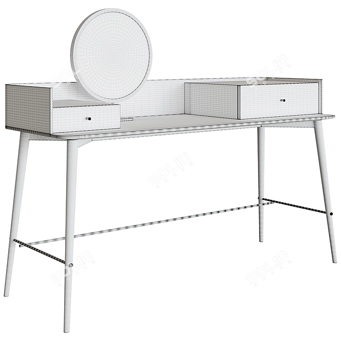 Praddy Vanity Table Smooth Model 3D model image 2