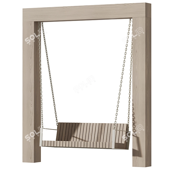 Modern Park Swing Set 3D model image 1