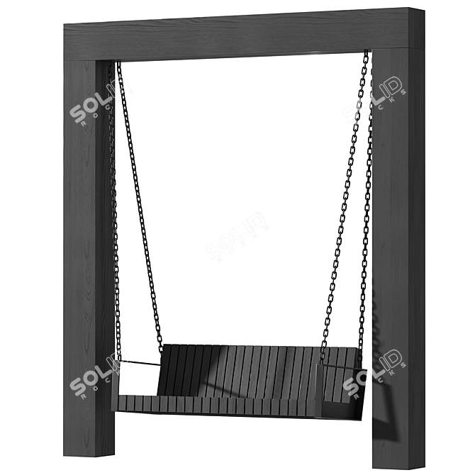 Modern Park Swing Set 3D model image 2