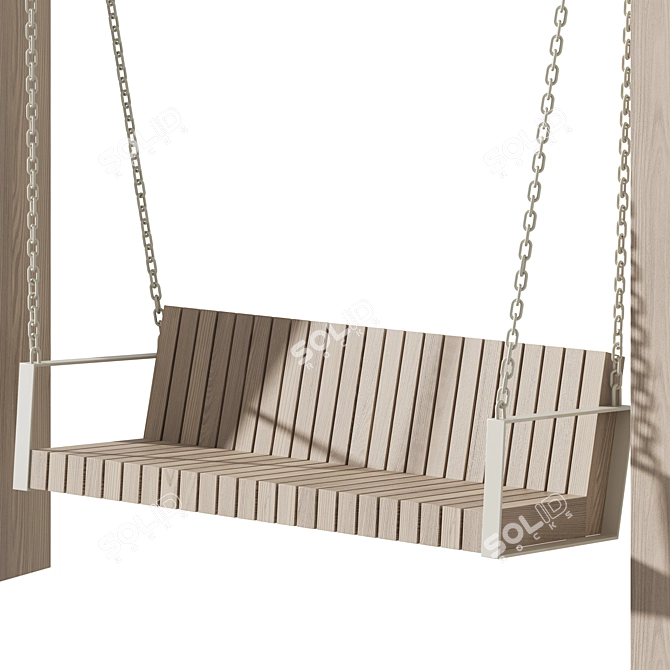 Modern Park Swing Set 3D model image 3