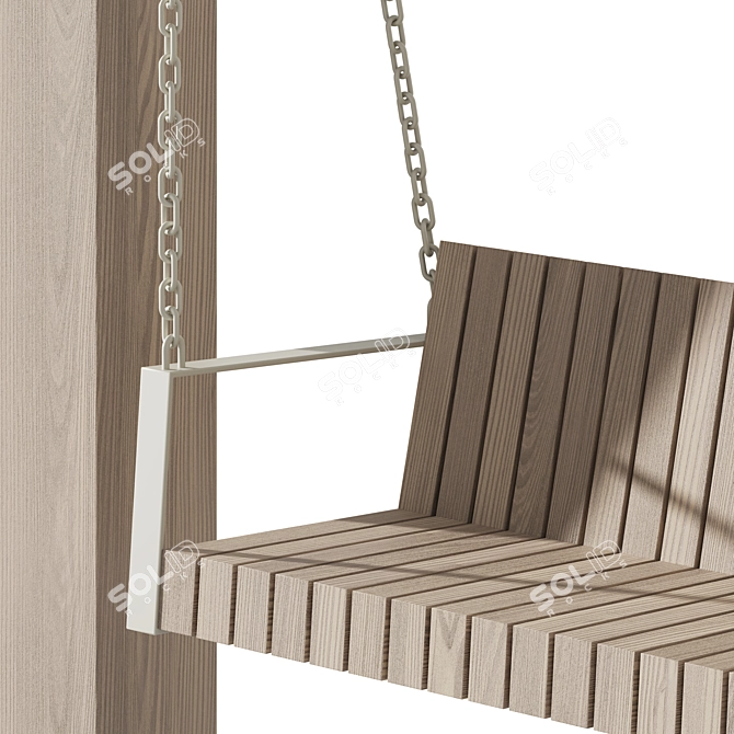 Modern Park Swing Set 3D model image 5