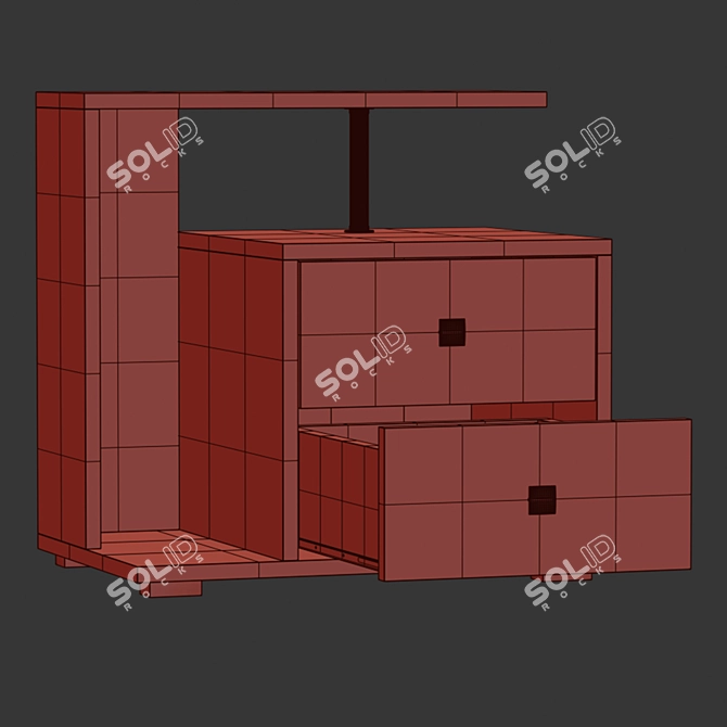 Title: Camellia Bedside Tables Set 3D model image 5