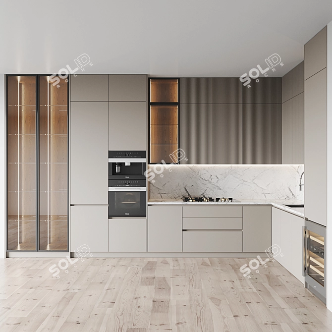 Modern Kitchen Appliance Set 3D model image 5