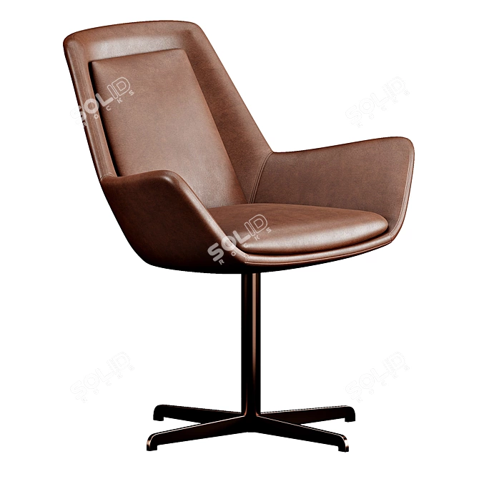 Sleek Bonaldo Newton Low Chair 3D model image 2
