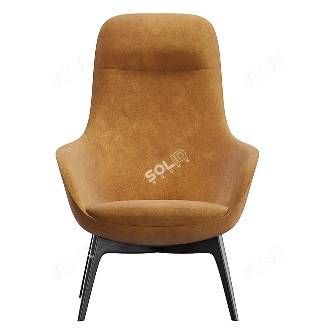 Elegant ARIEL L14 Chair by ROSSETTO 3D model image 2