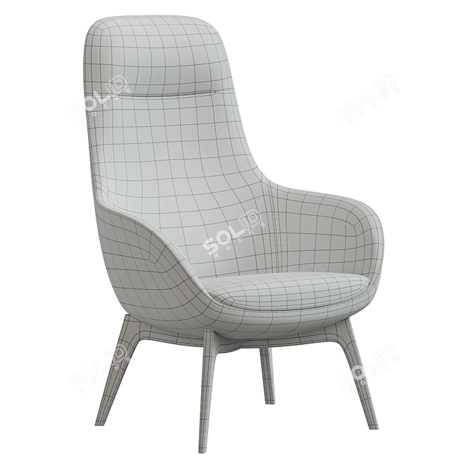 Elegant ARIEL L14 Chair by ROSSETTO 3D model image 5