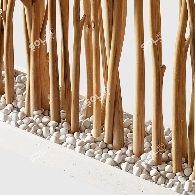 Geometric Branch Decor Model 3D model image 4